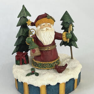 Vintage Crazy Mountain‎ Santa Birdhouse Cardinal Figurine 4.25" Height Rare